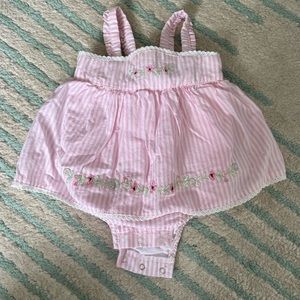 NWOT Little Me pink floral dress/one piece